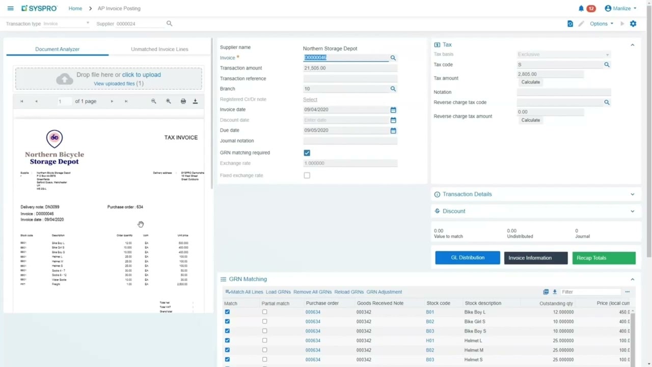 Syspro | Accounts Payable Invoice Automation