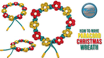 Paracord Christmas Wreath Aztec Sun Bar Knot Tutorial Ornament