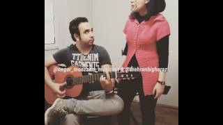 Video thumbnail of "گیتار زدن قشنگ پسر ایرانی و صدای زیبا و دل نشین این خانوم حرفی نداره"