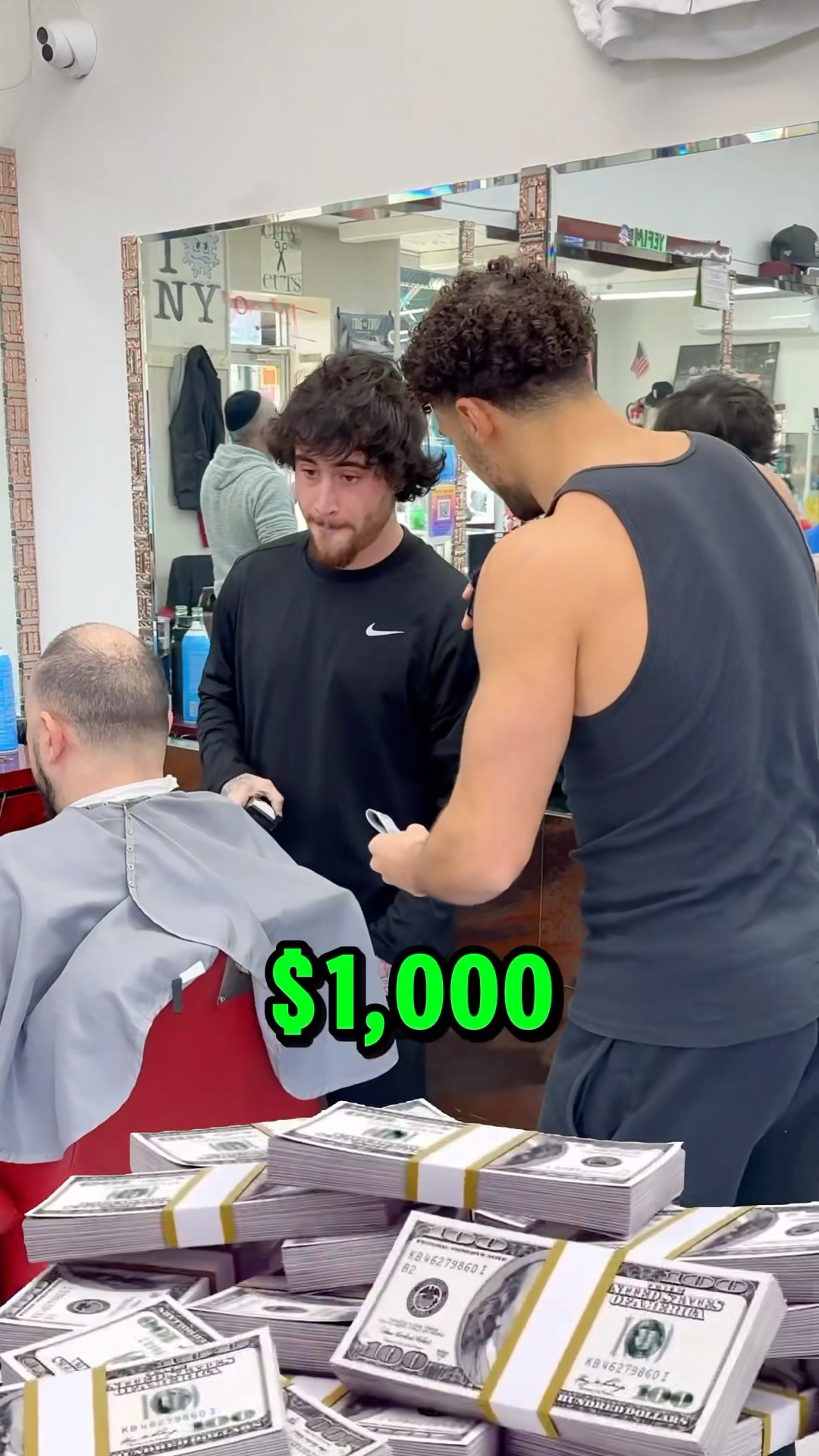 Making this little barber cut my hair for $1,000???