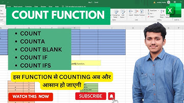 How to Use COUNT, COUNTA, COUNTBLANK, COUNTIF, COUNTIFS formula in Excel ?