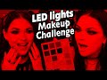🚨LED LIGHTS MAKEUP CHALLENGE with my twin! 🚨