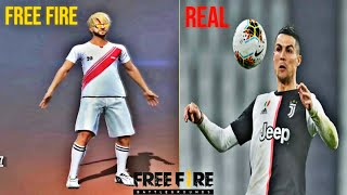 Free Fire Ronaldo Emote In Real Life || Free Fire New Character Chrono Emotes.