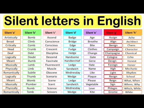 Silent Letters in English | Improve your spelling & pronunciation - YouTube