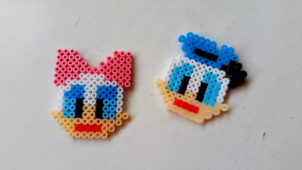 DIY : Donald & Daisy en Perles HAMA / Perler beads 