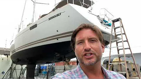 Jeanneau 57 Hull Design & New Bottom Paint Video review By: Ian Van Tuyl
