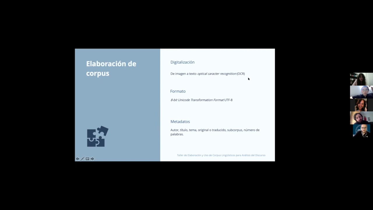 Taller “Elaboración y uso de corpus lingüísticos para análisis del discurso". Mtra. Ana Ruth Sanchez