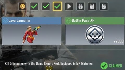 Call Of Duty Mobile Kill 5 Enemies Demo Expert Perk Equipped in MP Matches Task Complete