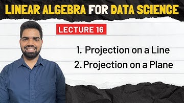 16. Projection on a line and plane, Projection Matrix | #fodo #ai #fodoai #datascience #hindi