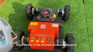 High Slope Maintenance VTLM800 800mm remote control mower gasoline lawn mower cutter for sale