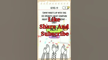 Brain Test 2 Level 17 Fitness with Cindy, we must find a way to make her dislike ice cream.