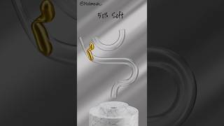 0% Soft vs 100% Soft Physics Simulation! 😱✨ #satisfying #animation #asmr #oddlysatisfying #shorts