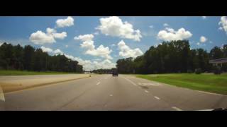 Driving on US 84 around Dothan, Alabama