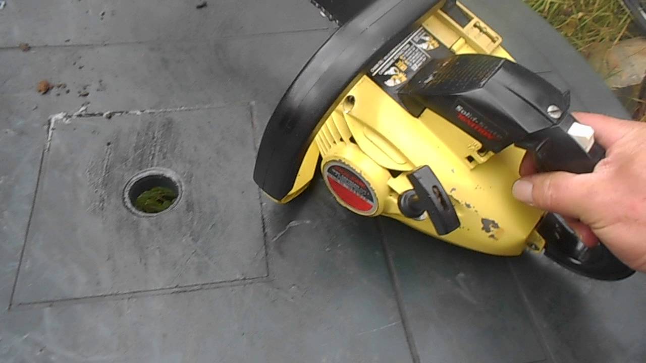 Skilsaw 1616 C Chainsaw test run - YouTube