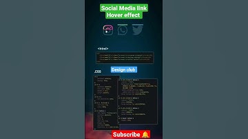 Social Media Link Hover effect creativity #html #css #javascript