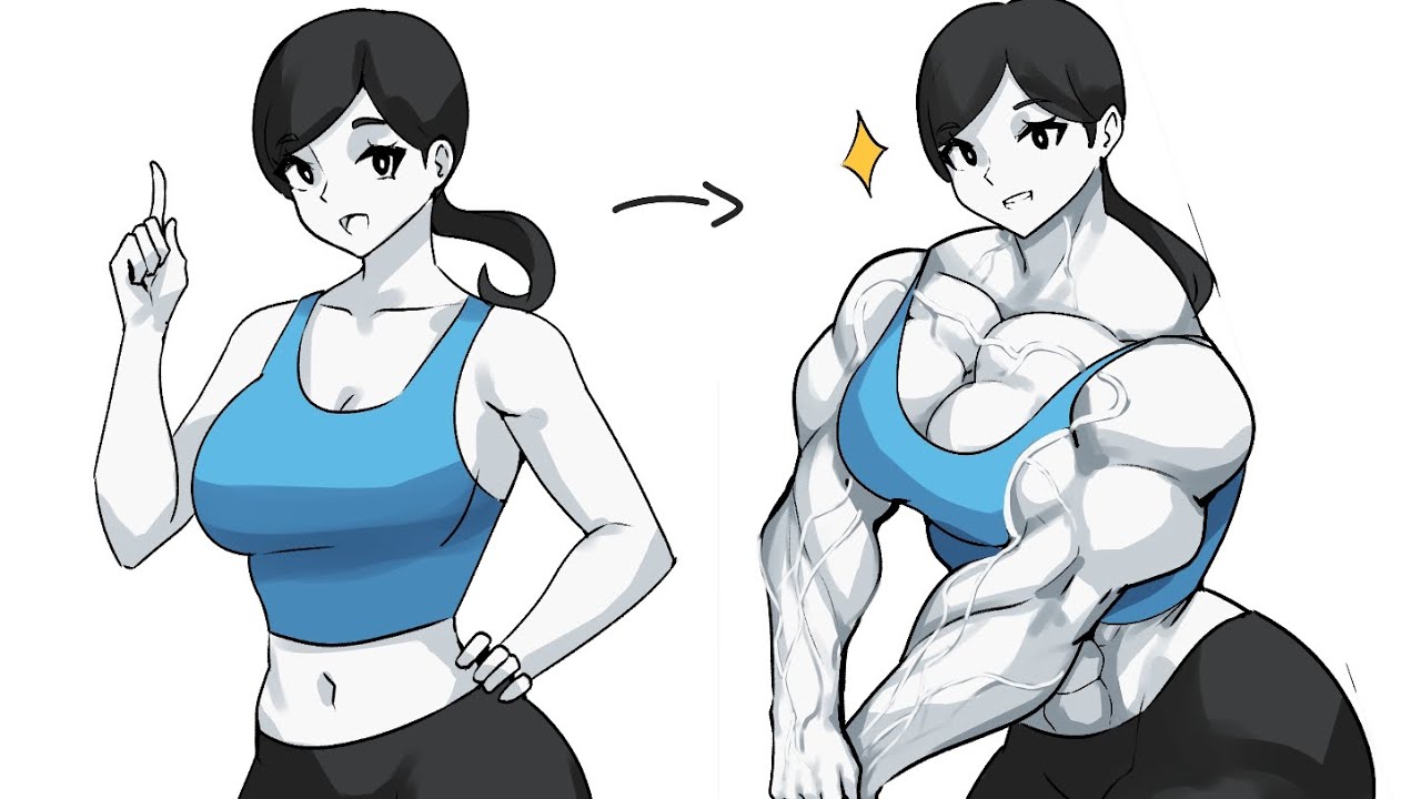 Female muscle growth comic Wii Trainer | FMG Comic by musctonk - YouTube