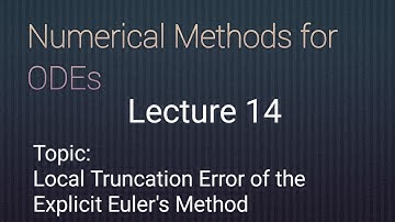 Local Truncation Error of the Explicit Euler
