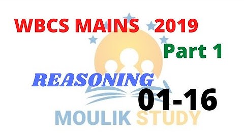 WBCS MAINS 2019 REASONING SOLVED PART 1 (1-16)