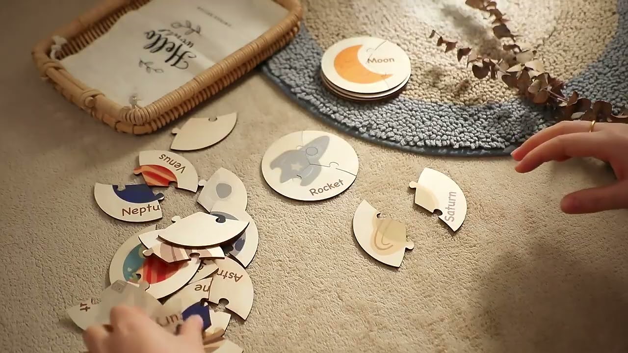 Preschool Educational Printing Toddler Learning Toy Wooden Flash Cards Cognitive Cards