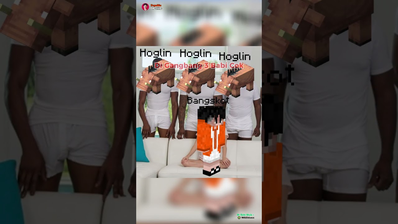 Kena Hajar 4 Hoglin  #minecraft  #bangskot #skotsquad