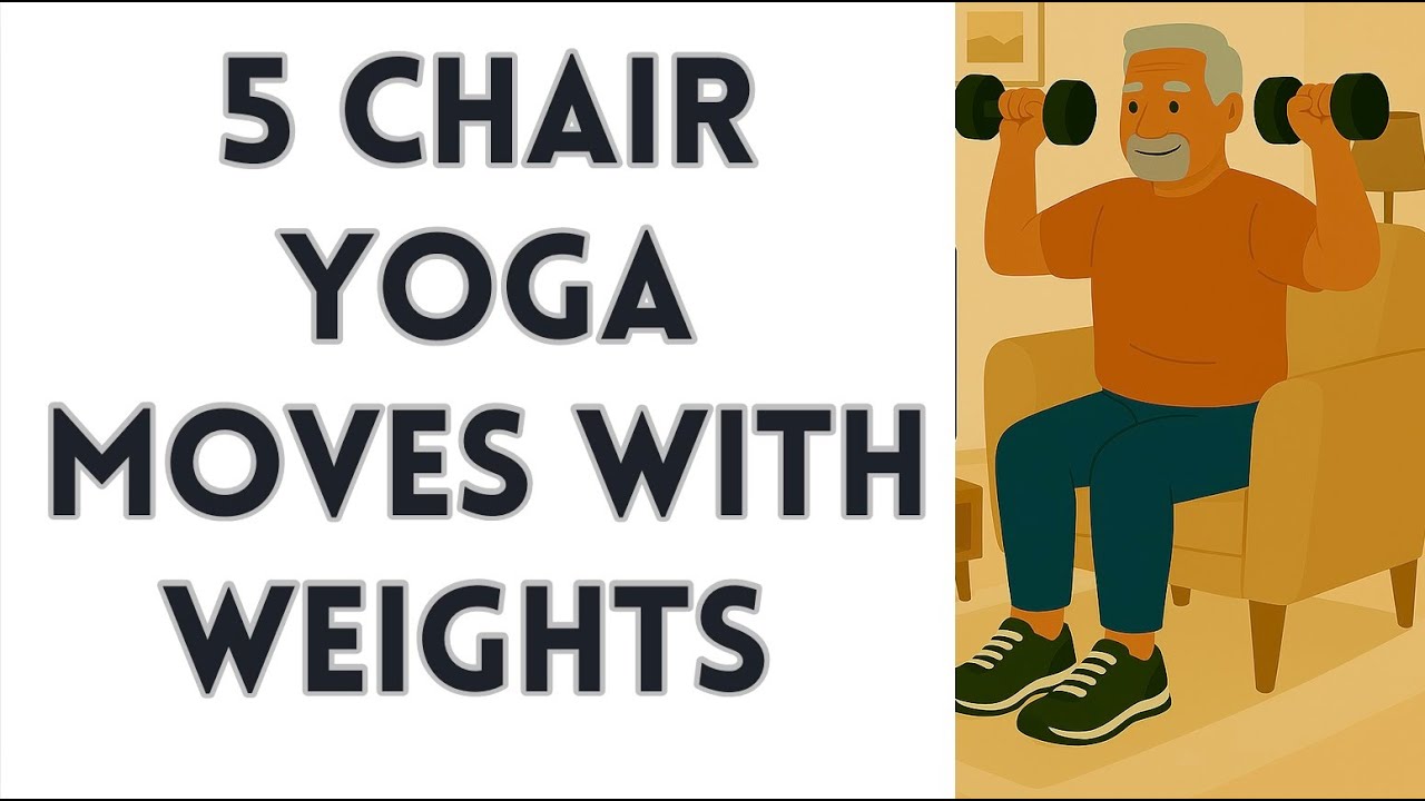 13-Minute Chair Yoga with Weights - YouTube