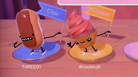 Playing Cake Bash for the first time with my friend