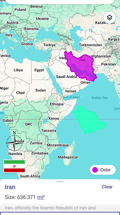 Size Comparison Saudi Arabia VS Iran #virqlshorts #map #virqlshorts #virqlshorts #virqlshorts #virq