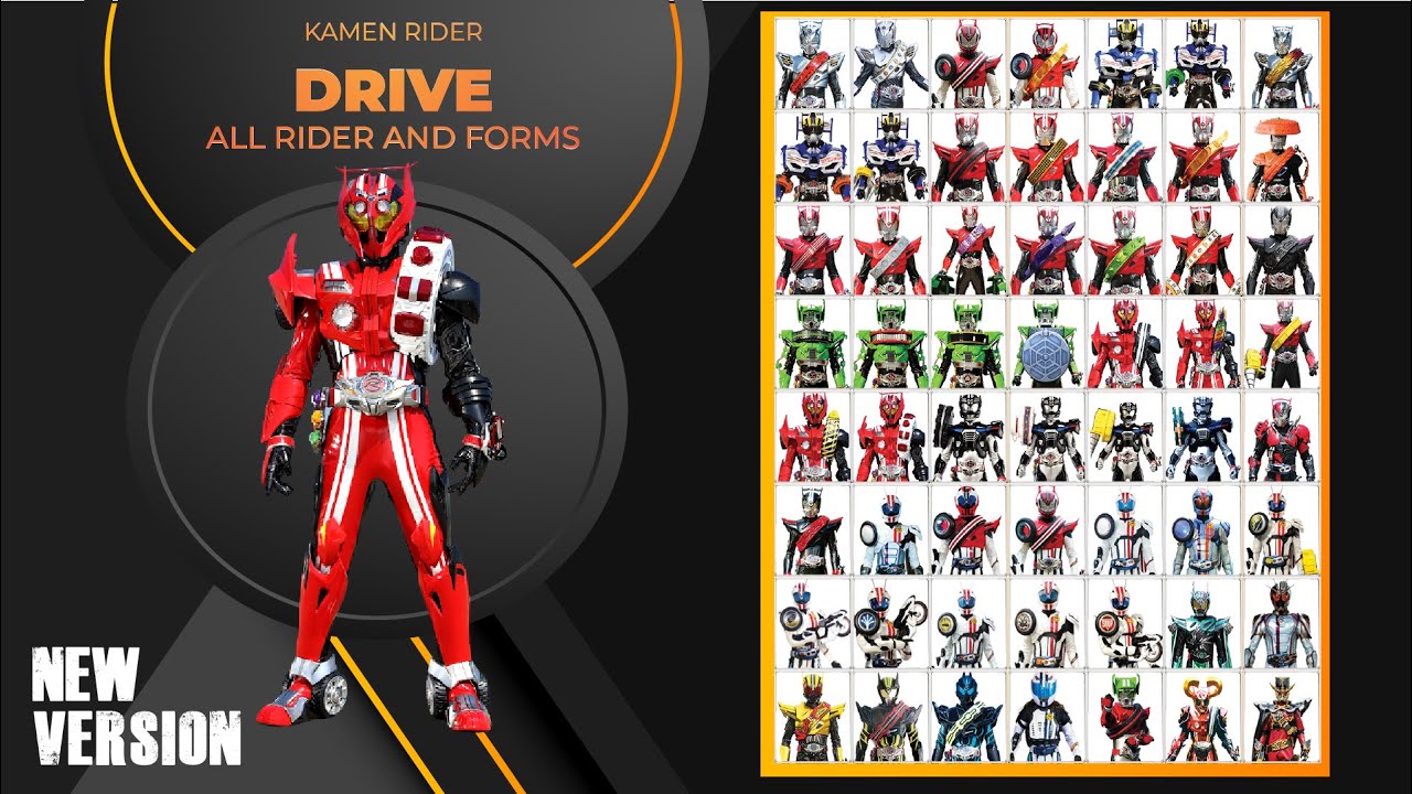 kamen rider Drive all rider henshin and form
