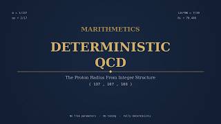 Marithmetics - Deterministic QCD and the Proton Radius