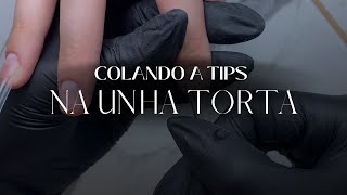 Como colar a tips na unha torta