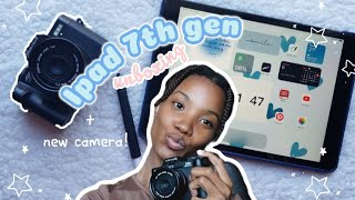 Unboxing iPad 7th gen + MY FIRST CAMERA + accessories! *budget friendly*