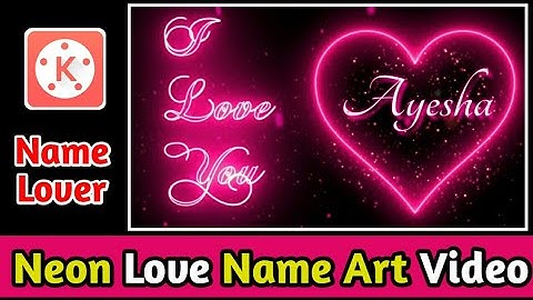 Tiktok Viral Neon Love Name Art Video Tutorial | Animated Heart Name Art Editing | Usama Rajput.