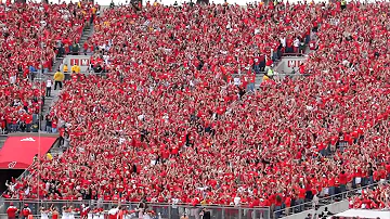 WISCONSIN JUMP AROUND in student section at Camp Randall, Madison