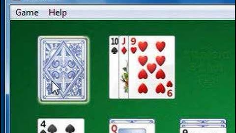 Vista (and Windows 7) Solitaire Cheat (Screencast)