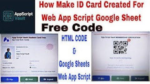Create an ID Card System Web App Using Google Apps Script & Sheets | Step-by-Step Guide#google #code