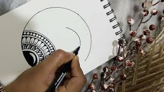 Mandala Art For Beginners🐠💖| Easy Way To Draw Mandala Drawing Tutorial Mandala Art Satisfying