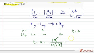 The equilibrium constant of the reaction `A_(2)(g)+B_(2)(g)hArr2AB(g)` at `100^(@)C` is 50