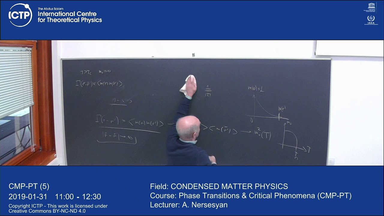 Phase Transitions & Critical Phenomena (CMP-PT) Lecture 5