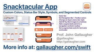 Ch. 8.4 Color Assets, Navigation + Toolbar Colors, Status Bar Color, Buttons with Images, and Custom