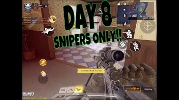 DAY 8 USING SNIPERS ONLY IN RANKED! |COD Mobile