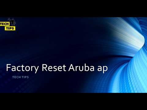 How to Factory reset aruba ap