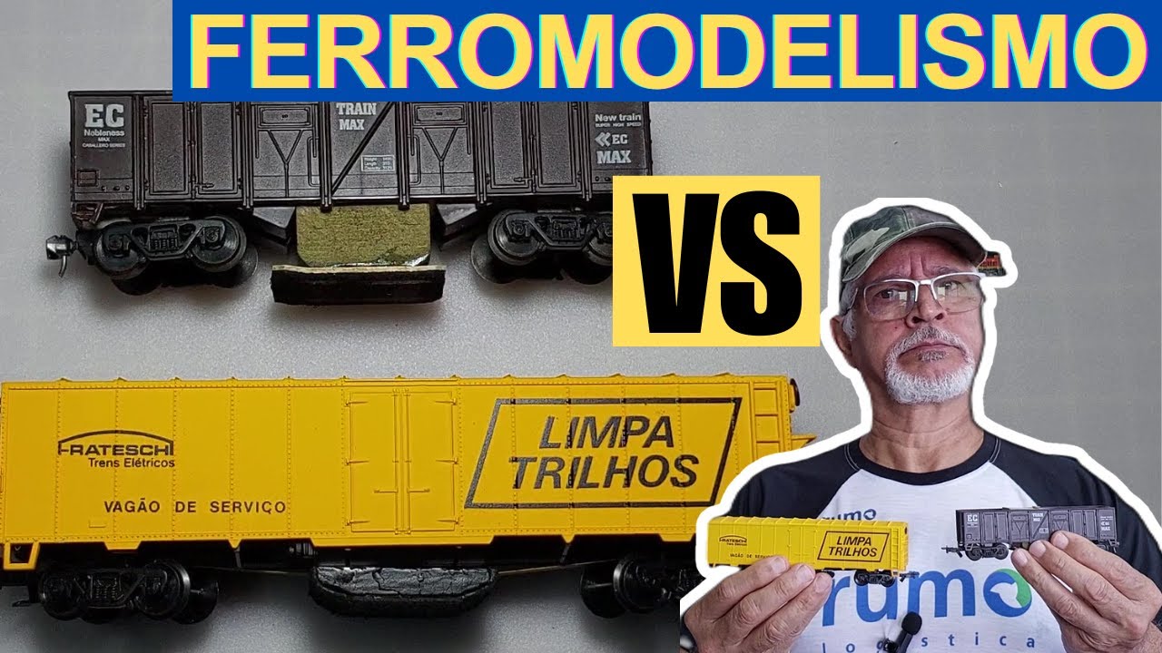 #ferromodelismo Vagão Limpa Trilhos #frateschi Vs Vagão Limpa Trilhos Caseiro [DIY]