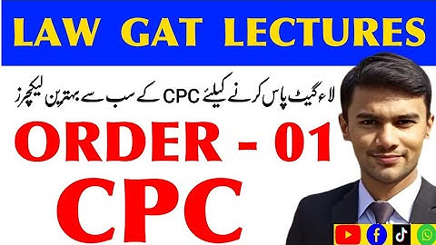 Law GAT CPC Order 1 | rule 1 to 13 | Parties to suits | law gat cpc lectures #lawgat #lawgate #cpc