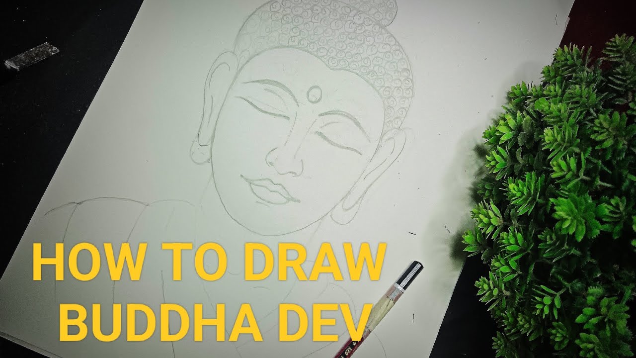 How to draw buddha dev 🤔 easy step by step tutorial Day -2 #art # ...