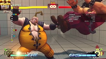 USF4: 825 damage Rufus combo