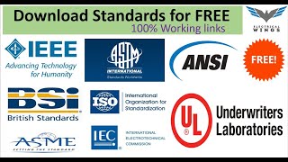 2023 Updated Links to Download IEC/ISO/ASTM/BS/IS/ANSI/UL Standards 100% free of cost.