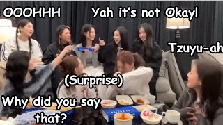 tzuyu scold by her unnies after she said this, and then there’s chaeyoung