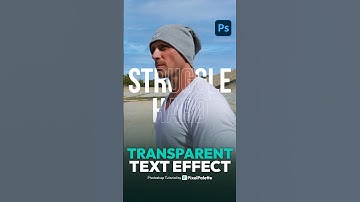 😜 Transparent Text Effect in #photoshop #shorts