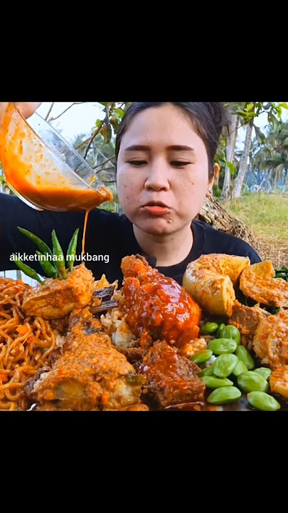 MUKBANG NASI PADANG JUMBO PORTION RAW LAPAN#mukbang#aikketinhaa#mukbangnasipadang