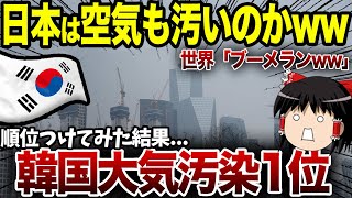 【ゆっくり解説】 韓国さん、汚すぎた結果大気汚染ランキングで堂々の世界1位www
